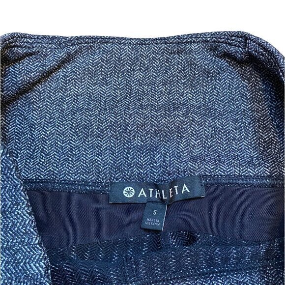Athleta‎ Womens High-Waisted Herringbone Leggings S Polyester Blend Gray - Picture 3 of 7